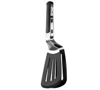 Grill Spatula Tongs - Cooking Utensil for Food Prep | Stainless Steel Silicone with Multipurpose Turner, 34.8x9.5cm Size, Lightweight 285g Build, Perfect for Barbecue Steak Fish Shrimp