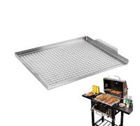 Grill Topper, Camping Grill Grate, Stainless Steel Design with Barbacoa Cooking Tool, Outdoor Cookings Accessory for RV Trip, Tailgating, Patio, Beach, 14,38 x 11,47 x 2,13 pulgadas