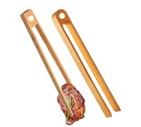 Grill Tweezer Set, BBQ Wood Clip, Magnetic Tongs for Salad Meat Steak Dessert Handling in Outdoor Cooking Events Kitchen Campsite Buffets Picnics Bar Parties or Food Prep Stations