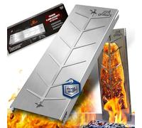 grillart® Tabla de salmón de acero inoxidable XXL Premium, giratoria 180° y 5 posiciones ajustable, tabla de salmón para barbacoa y hoguera, accesorios robustos, 55 cm de largo y 18 cm de ancho