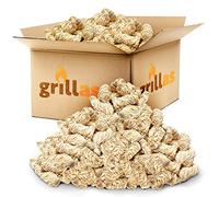 grillas Encendedor ecológico de lana de madera para chimenea, impregnado de cera, encendedor de carbón | Encendedor de rejilla | Lana de encendido | Ayuda al encendido (20 kg (aprox. 1600 piezas)