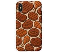 Grilled Meat Feast BBQ Cookout Foodie Humor Art Carcasa para iPhone X/XS