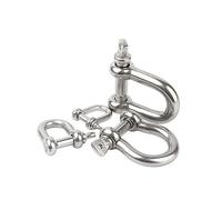 grillete D resistente, M4-M14 A2 acero inoxidable 304 Dee grilletes D grillete tornillo Pin tipo mosquetón conector hebilla remolque elevación(M8)