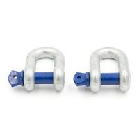 Grillete de 6,5 t de capacidad de carga, 2 unidades, forma DW, de alta resistencia, con perno de ojo, acero galvanizado en caliente