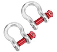 Grillete de Acero Cargas Pesadas,Grillete Curvo de Alta Resistencia,Grillete y Tornillo Pasador,Grilletes Eslinga,para Aparejos Pesados,con Perno Ocular Grilletes,para Remolque Amarre Toldo y Barco