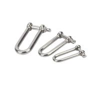 Grillete De Acero Inoxidable 1 Uds M4/8/10 304 acero inoxidable tipo D grillete arco U anillo de elevación alta resistencia hebilla conexión cadena fija(M10 1PCS)
