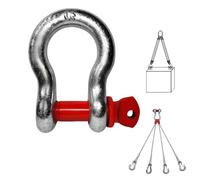 Grillete de arco de acero aleado, límite de carga de trabajo (WLL) de 13,5 a 55 toneladas, conecta diversos equipos y dispositivos de aparejo, cables de acero, grúas y ganchos(Wll 35t/35000kg)