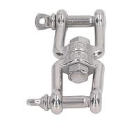 Grillete de Doble Mandíbula, Acero Inoxidable 304, Resistente y Antioxidante - Giratorio 360° para Conexiones Seguras en Levantamiento y Uso Universal (8MM)