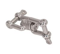 Grillete de Doble Mandíbula, Acero Inoxidable 304, Resistente y Antioxidante - Giratorio 360° para Conexiones Seguras en Levantamiento y Uso Universal (10MM)