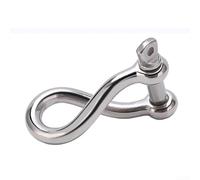 Grillete de horquilla trenzada de acero inoxidable 316 de grado marino para tareas de anclaje y elevación de barcos resistentes (5 mm)