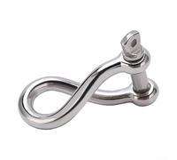 Grillete de horquilla trenzado en acero inoxidable 316 de grado marino para elevación de aparejos y necesidades de anclaje de barcos (4 mm)