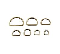 Grillete en D de alta resistencia, 5 uds 13-50mm Metal OD anillo hebillas cierre Web cinturón mochila bolsos monedero zapatos ropa Collar costura DIY artesanía de cuero(Brass,38mm)