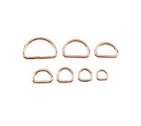 Grillete en D de alta resistencia, 5 uds 13-50mm Metal OD anillo hebillas cierre Web cinturón mochila bolsos monedero zapatos ropa Collar costura DIY artesanía de cuero(Rosegold,20mm)