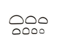 Grillete en D de alta resistencia, 5 uds 13-50mm Metal OD anillo hebillas cierre Web cinturón mochila bolsos monedero zapatos ropa Collar costura DIY artesanía de cuero(Gunblack,25mm)