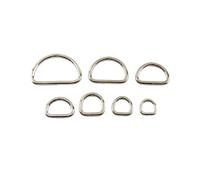 Grillete en D de alta resistencia, 5 uds 13-50mm Metal OD anillo hebillas cierre Web cinturón mochila bolsos monedero zapatos ropa Collar costura DIY artesanía de cuero(Silver,25mm)