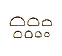 Grillete en D de alta resistencia, 5 uds 13-50mm Metal OD anillo hebillas cierre Web cinturón mochila bolsos monedero zapatos ropa Collar costura DIY artesanía de cuero(Bronze,20mm)