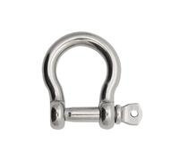 Grillete en Forma de D 1/2 Uds hebilla de grillete acero inoxidable grilletes ancla arco ajustables Metal for accesorios cierre aparejo cadena(M6 2PCS)