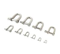 Grillete En Forma De D M4 M5 M6 M8 M10 M12 M16 Straight D Shackle Stainless Steel Type Short Breaking Rigging Hooks Boat(M5 5pcs)