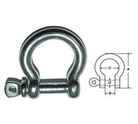 Grillete Lira, 13 mm, acero inoxidable 316 - A4