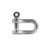 Grillete recto de acero galvanizado.