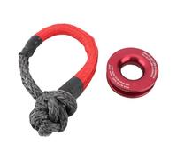 Grillete sintético suave con el anillo del cabrestante, 4x4 anillo de recuperación Snatch Cuerda de remolque correas bloque polea Kit de aleación de aluminio Winch Cuerda de remolq