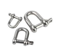 Grillete tipo D de acero inoxidable 304 en forma U estándar y reutilizable(M4)