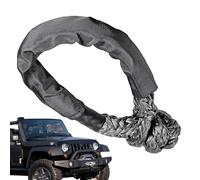Grilletes de cabrestante de remolque, funda protectora de grillete suave, cuerda de recuperación de grillete suave fuerte de 3800 libras con mangas para la mayoría de recuperación de SUV o ATV