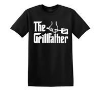 Grillfather Funny T-Shirt Dad Grandpa Grilling BBQ Meat Humor Joke Tshirt