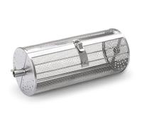 Grillfürst Cesta para Asar Acero Inoxidable - Accesorios de parrilla de malla de acero inoxidable - Cesta cilíndrica - Cesta redonda para parrilla de barbacoa al aire libre - Accesorios de barbacoa