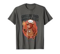 Grillin Dad Smoke & Sizzle BBQ Humor Grilling Champ Chistes Camiseta