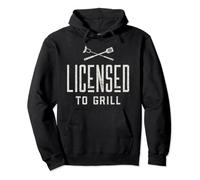 Grilling Hoodie BBQ Grill Gifts Funny License To Grill Sudadera con Capucha