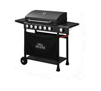 GRILLMEISTER Barbacoa de gas con 6 + 1 quemadores lateral