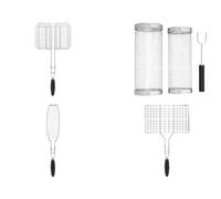 GRILLMEISTER Cesta para parrilla / Set de cesta cilíndrica / Soporte para pescado / Soporte para hamburguesas