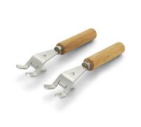 Grillrost.com Das Original Asas universales | Elevador de Parrilla de Acero Inoxidable | Desmontable - Robusto para Todas Las Parrillas (Barras de Izquierda a Derecha)