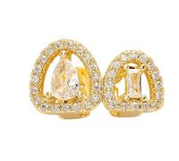 Grillzs - Accesorios de moda multiusos chapados en cobre con diseño de corazón calado para trajes elegantes de generación de moda, talla única, como se describe, como se describe