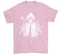 Grim Reaper - Camiseta divertida para hombre, 100 % algodón, rosa claro, M