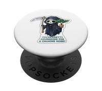 Grim Reaper con diseño humorístico de jardín de Plantas de alocasia PopSockets PopGrip Adhesivo