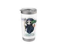 Grim Reaper con diseño humorístico de jardín de plantas de alocasia Vaso térmico de acero inoxidable de doble pared