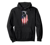 Grim Reaper Death, Bandera Estadounidense, Amante del Graffiti por Goteo Sudadera con Capucha