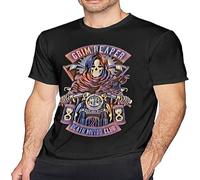 Grim Reaper (Death Motor Club) Men T-Shirt Short Sleeve Casual Crew Neck Summer tee Tops Shirts Black L