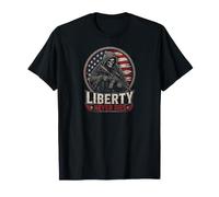 Grim Reaper Death Skeleton Halloween American Flag Camiseta