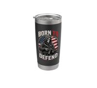 Grim Reaper Death Skeleton Halloween American Flag Vaso térmico de acero inoxidable de doble pared