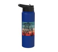 Grim Reaper esqueleto halloween calavera espeluznante Stainless Steel Insulated Water Bottle