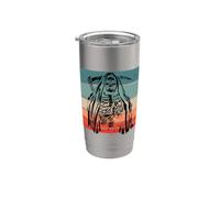 Grim Reaper esqueleto halloween calavera espeluznante Vaso térmico de acero inoxidable de doble pared