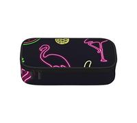 Grim-Reaper - Estuche para lápices de gran capacidad, bolsa de papelería de oficina, bolsa de cosméticos con compartimentos para niñas, niños y adultos, piña, plátano, flamenco, talla única
