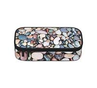 Grim-Reaper - Estuche para lápices de gran capacidad, bolsa de papelería de oficina, bolsa de cosméticos con compartimentos para niñas, niños y adultos, piedras de colores de playa, talla única