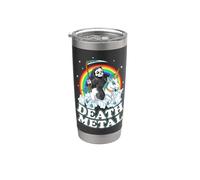 Grim Reaper Riding Unicorn | Death Metal Pastel Goth Vaso térmico de acero inoxidable de doble pared
