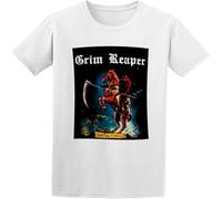 Grim Reaper See You in Hell Heavy Metal Band Men Adult Short Sleeve T Shirt White XXL