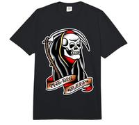 Grim Reaper x The Big Sleep - Flash de Tatuaje Tradicional Comfort Colors Adult Heavyweight T-Shirt