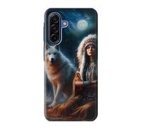 Grim Wolf Indian Girl Funda Carcasa Case para Samsung Galaxy A17